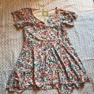 Maeve watercolor flutter dress size Medium